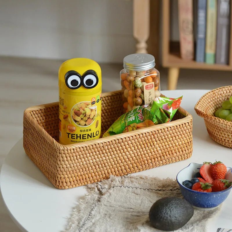 Paniers en osier pour rangement | Robustes - snack et fruits