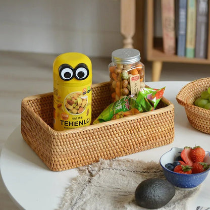 Paniers en osier pour rangement | Robustes - snack et fruits